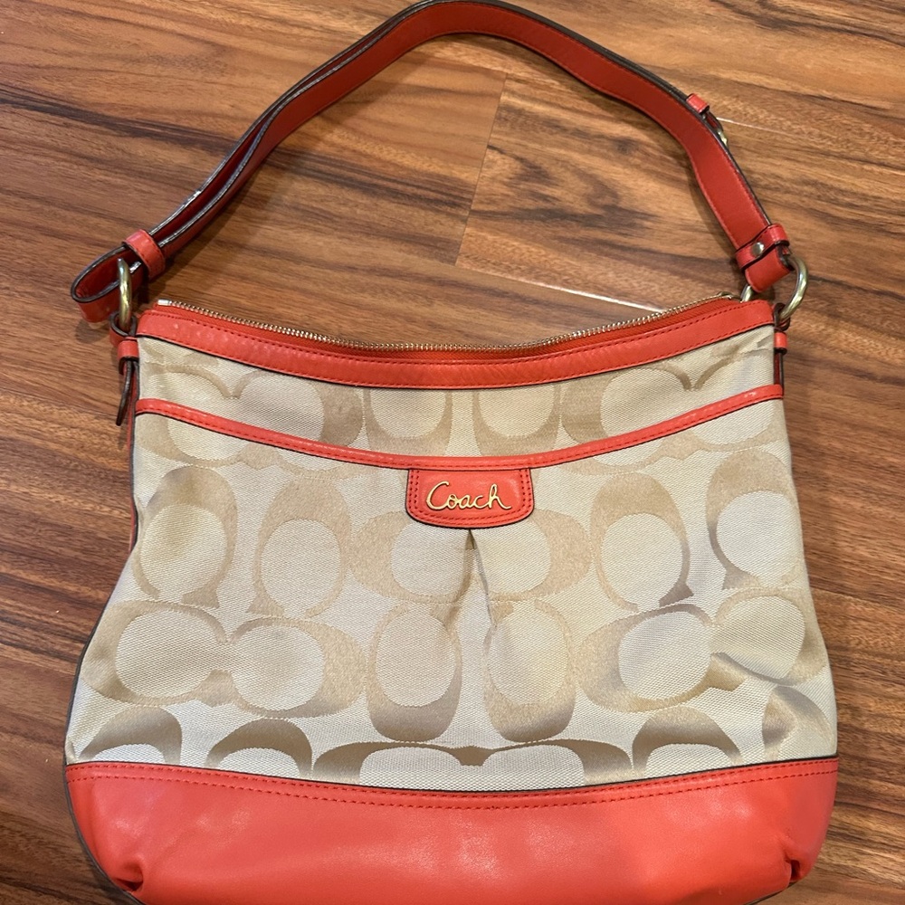 Coach Tan and orange bag